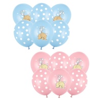 Palloncini in lattice da 30 cm Elephant Baby - 6 unità - PartyDeco
