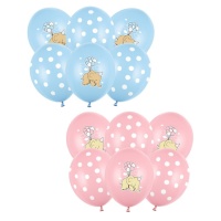 Palloncini lattice Elephant Baby Boy da 30 cm - PartyDeco - 6 unità