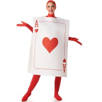 Costume da carta da poker AS di cuori per adulti