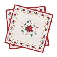 Tovaglioli di Natale Poinsettia 16,5 x 16,5 cm - 20 pezzi