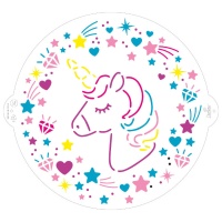 Stencil fantasia unicorno 25 cm - Decora