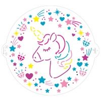 Stencil fantasia unicorno 25 cm - Decorare