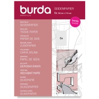 Carta velina semitrasparente 150 x 110 cm - Burda - 5 fogli