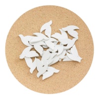 Mini sagome colomba bianca di legno da 3 cm - 20 unità