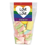Sacchetto di marshmallow multicolore Love is Love 90 gr - 1 unità