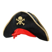 Cappello pirata con teschio dorato per bambini