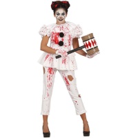 Costume clown sanguinario da donna