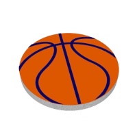 Figura polistirolo pallone da basket 25 x 25 x 4 cm