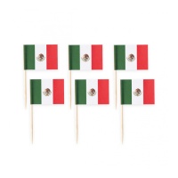 Bandiere messicane 6,5 cm - 50 pezzi.