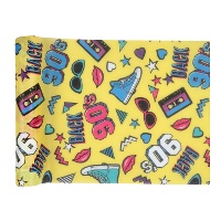 Tovaglia da tavolo gialla anni '90 da 30 cm - 5 m