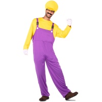 Costume da idraulico giallo per uomo