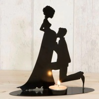Figura 18 cm portacandele per torta degli sposi con sposa incinta