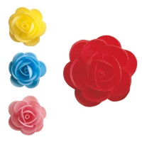 Cialde fiori rosa da 4,5 cm - Dekora - 50 unità