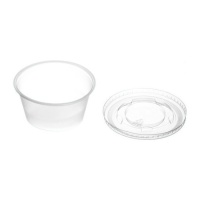 Casseruola trasparente da 30 ml con coperchio - 50 pz.