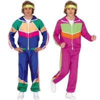 Costume ginnasta anni '80 colorato da uomo