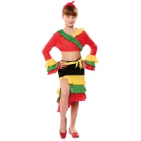 Costume rumbera rosso da bambina