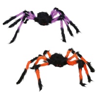 75 cm di ragno colorato nero e peloso
