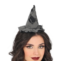 Cappello da strega mini grigio vecchio