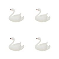 Cake topper cigno bianco 7 x 6 x 3 cm - Dekora - 144 pz.