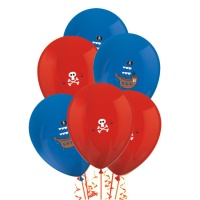 Palloncini in lattice Pirata Isola del Tesoro da 28 cm - Procos - 6 unità