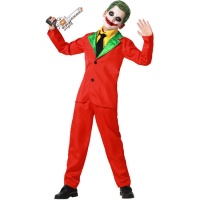 Costume da clown assassino rosso per bambini