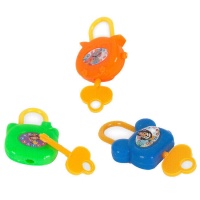 Lucchetti giocattolo colorati con chiave - 3 pezzi