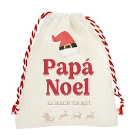 Sacchetto regalo di 15 x 12 x 1 cm di Babbo Natale - 1 unità