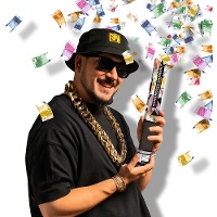 Cannone di coriandoli con banconote in euro - 40 cm