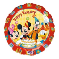 Palloncino Happy birthday Mickey 43 cm rosso - Anagramma