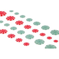 Adesivi natalizi 3D a forma di caramelle - 1 foglio