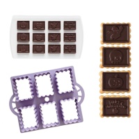 Kit di stampi e tagliabiscotti termoformati al cioccolato per Halloween - Decora
