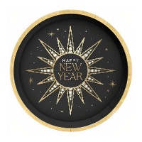 Piatto di 17 cm 'Happy New Year' da 23 cm - 6 unità