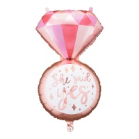 Palloncino ad anello She said yes 41 x 72 cm - PartyDeco