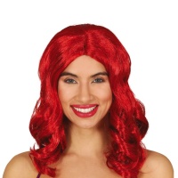 Parrucca rossa ondulata
