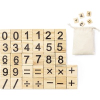 Set di matematica in legno - 32 pezzi
