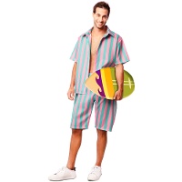 Costume da surfista a righe da uomo