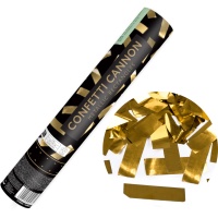 Cannone di coriandoli a strisce dorate di 28 cm