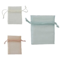 Sacchetto con coulisse in organza 7,5 x 10 cm - 10 pezzi.