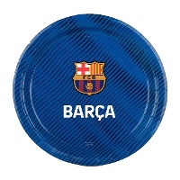 Piatti blu FC Barcelona da 18 cm - 8 pezzi