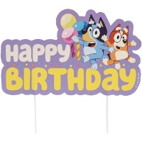 Topper per torta Happy Birthday Bluey - Dekora