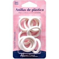 Anelli in plastica da 1,9 cm - Orlo a giorno - 10 pz.