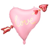 Palloncino cuore d'amore con freccia 76 x 55 cm - Partydeco