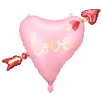 Palloncino con cuore e freccia 76 x 55 cm - Partydeco