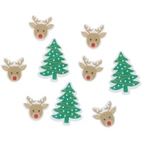 Cialde a forma di renna e albero di Natale - 9 pezzi
