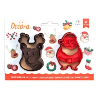 Tagliapasta Babbo Natale e renna - Decora - 2 unità