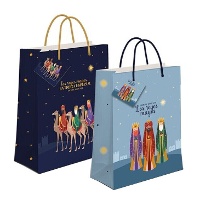 Borsa regalo da 14 x 11,5 x 6,7 cm dei Re Magi - 1 unità