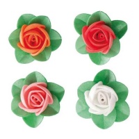 Cialde di rose da 4 cm - Dekora - 100 unità