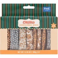 Kit di sprinkles metallici assortiti 30 - PME - 180 gr