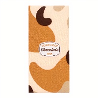 Scatola per tavoletta di cioccolato Brown Waves, 16 x 7,5 x 2,5 cm - confezione da 5 pezzi