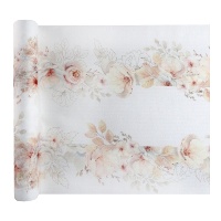 Tovaglia da tavola con fiori rosa larga 36 cm - 3 m